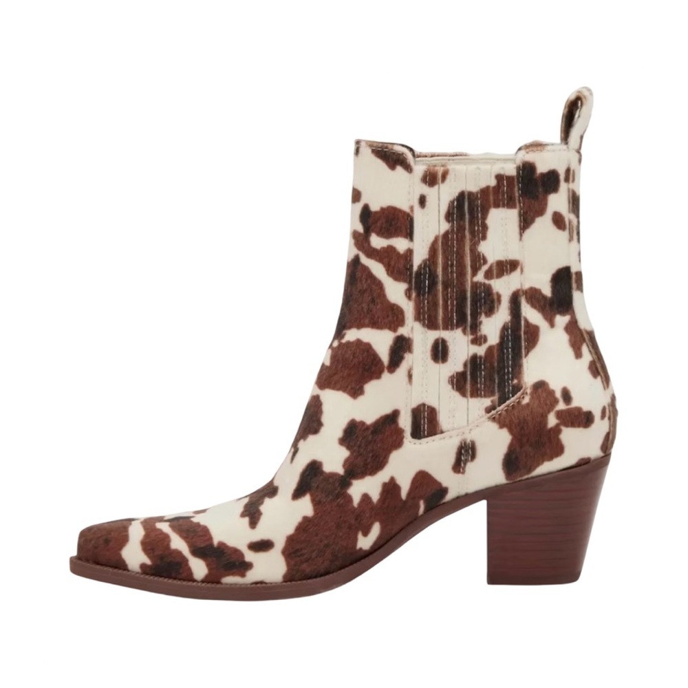 Dolce Vita NWD Steffi Bootie Cow Print Women’s Size 9 - Picture 3 of 8